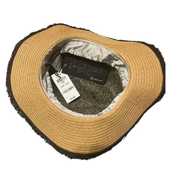 NWT INC International Concepts sun hat black white tan. One size - Picture 5 of 7